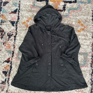 Super Soft Button Down Jacket 1X Gray